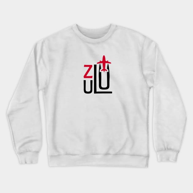 ZULU Aviation Phonetic Alphabet Pilot Airplane Crewneck Sweatshirt by For HerHim